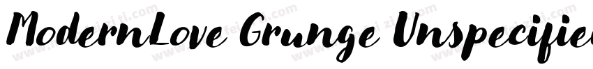 ModernLove Grunge Unspecified Regu字体转换